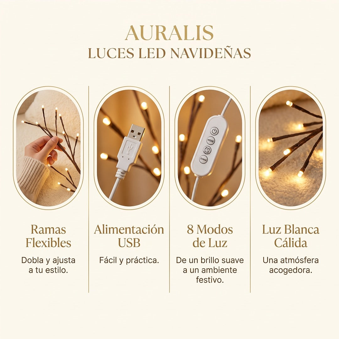 Auralis | Rama de Luces LED Decorativa para Pared